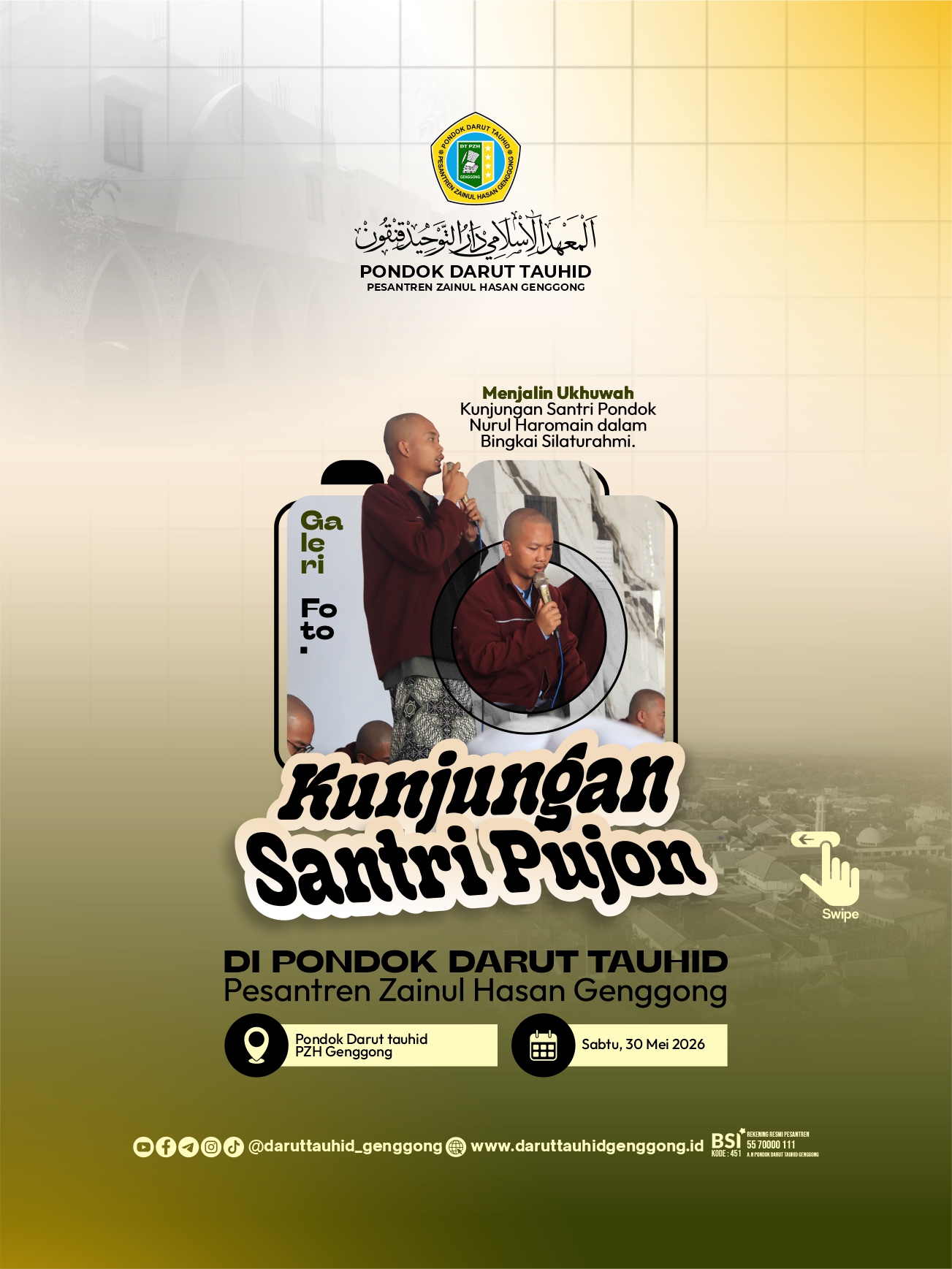 Kunjungan Santri Pujon dalam Rangka Rihlah Dakwah ke-36 Pondok Nurul Haromain Pujon Malang